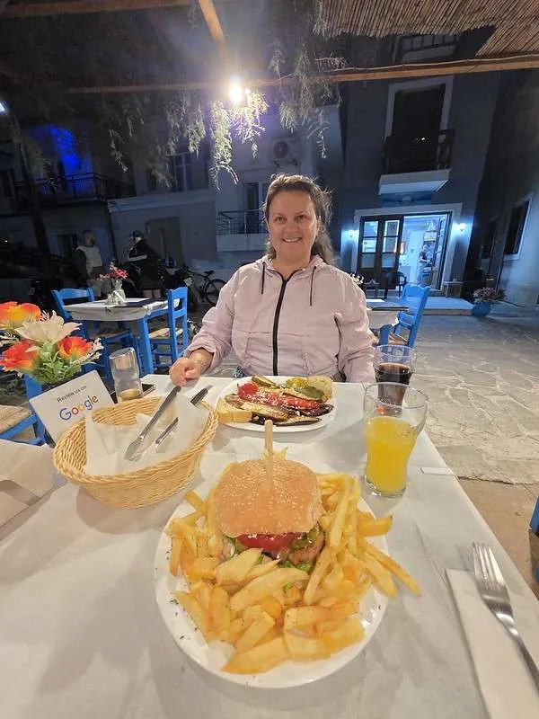 Samos Island Day 1 Kokkari grilled vegetables dinner