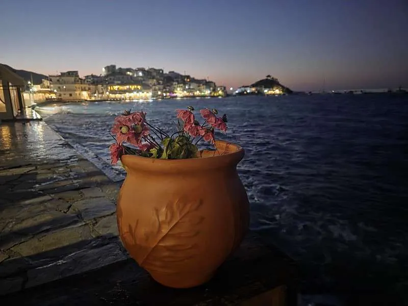 Samos Island Day 2 Kokkari view at night